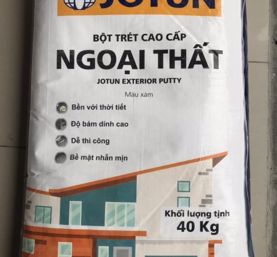 Bột trét cao cấp ngoại thất 40kg/bao màu xám