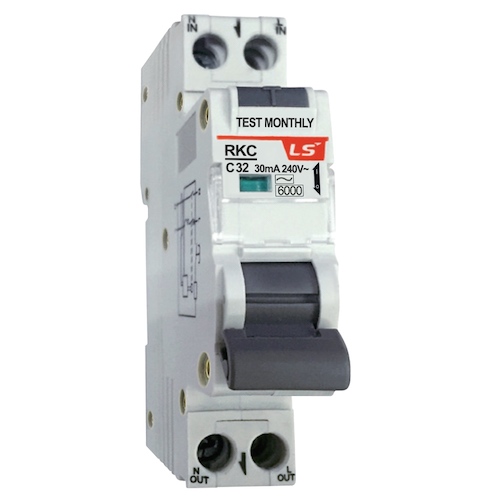 Cầu dao điện loại tép bảo vệ quá tải và chống rò điện RCBO LS, RKC 1P+N 25A 6kA