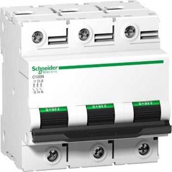Cầu dao tự động MCB Schneider A9N18367 Acti9 C120N 3P 10kA 400V 100A C curve
