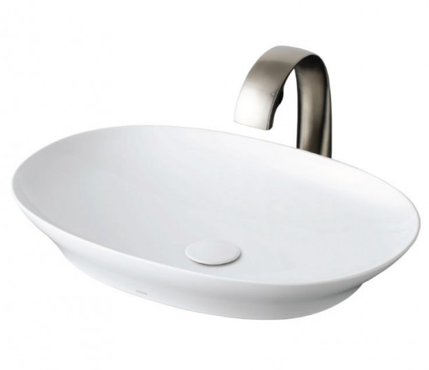Chậu rửa đặt trên bàn Toto LT4724. Phụ kiện bao gồm bộ xả