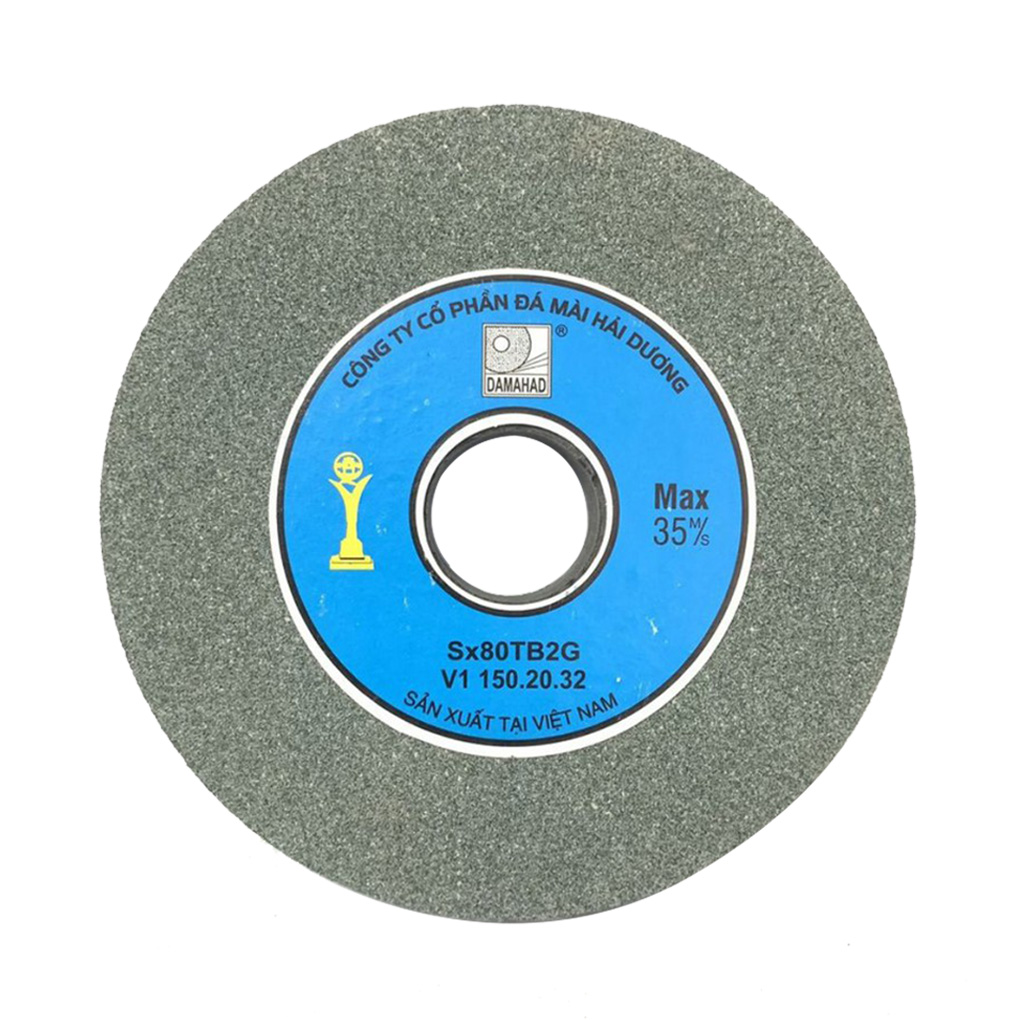 Đá mài hai đá hợp kim Sx24-80 V1 DAMAHAD Hải Dương, kích thước 125x20x16mm, đóng gói 10 viên/Hộp
