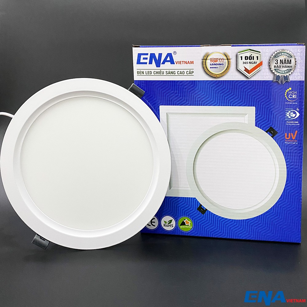 Đèn led âm trần cao cấp 12W Ø155 AF series ENA ATF12-170/SE3, 3 màu ánh sáng
