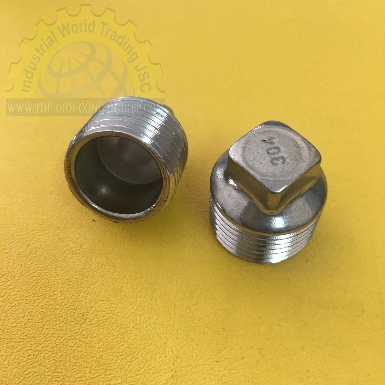 Nắp khóa TGCN-30337, bịt đầu ống ren ngoài ø21 chất liệu inox 304