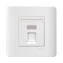 Ổ cắm điện thoại đơn Zencelo Schneider E8431RJS4_G19, màu trắng