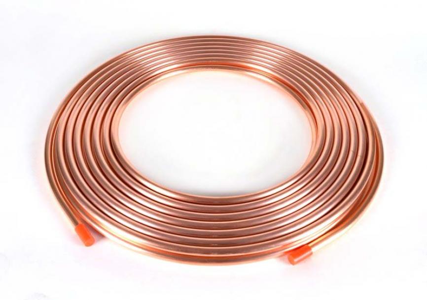Ống đồng máy lạnh phi 6 Toàn Phát, kích thước ống Ø6.35mm x dày 0.71mm, 15m/cuộn
