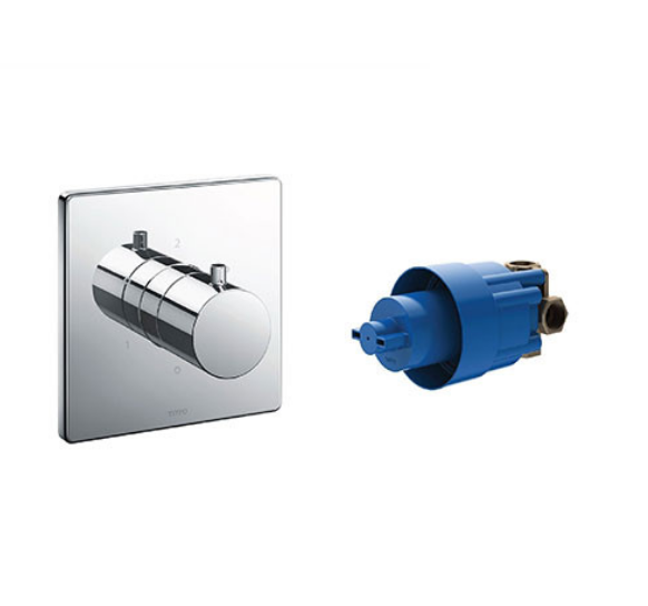 Van chuyển hướng cho sen nhiệt độ kèm phụ kiện âm tường Toto TBV02102B/TBN01101B