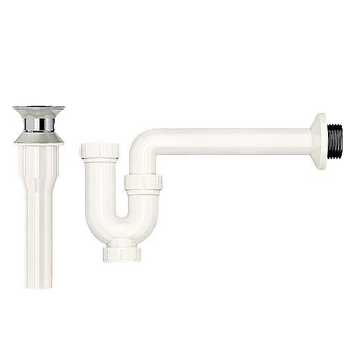 Xi phông chậu rửa mặt dương, không mạ, trắng - XP09