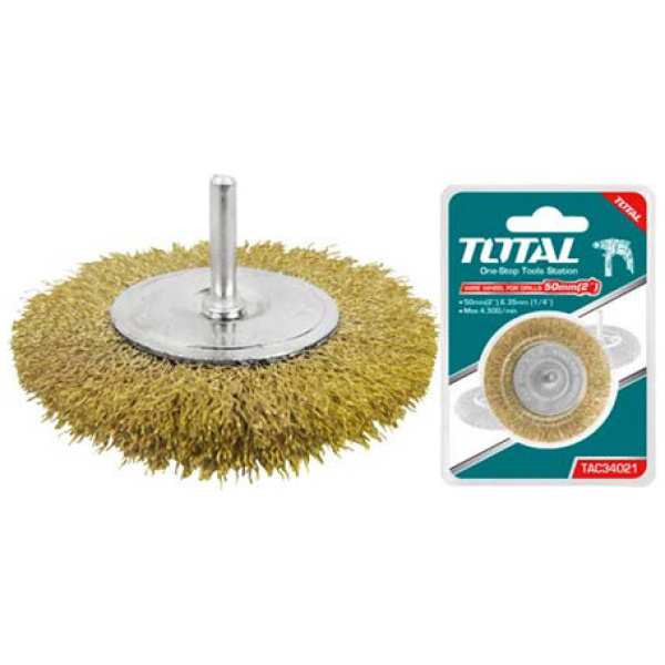 Bánh cước mài tròn TOTAL TAC34021 đường kính 50-100mm, trục 1/4inch, đường kính dây cước 0.3mm