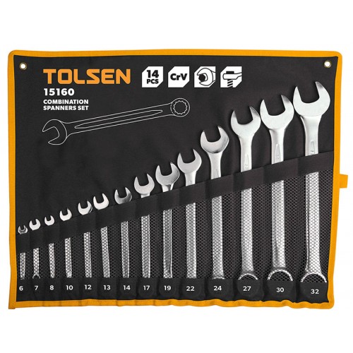Bộ chìa khóa vòng miệng 14 chi tiết TOLSEN 15160