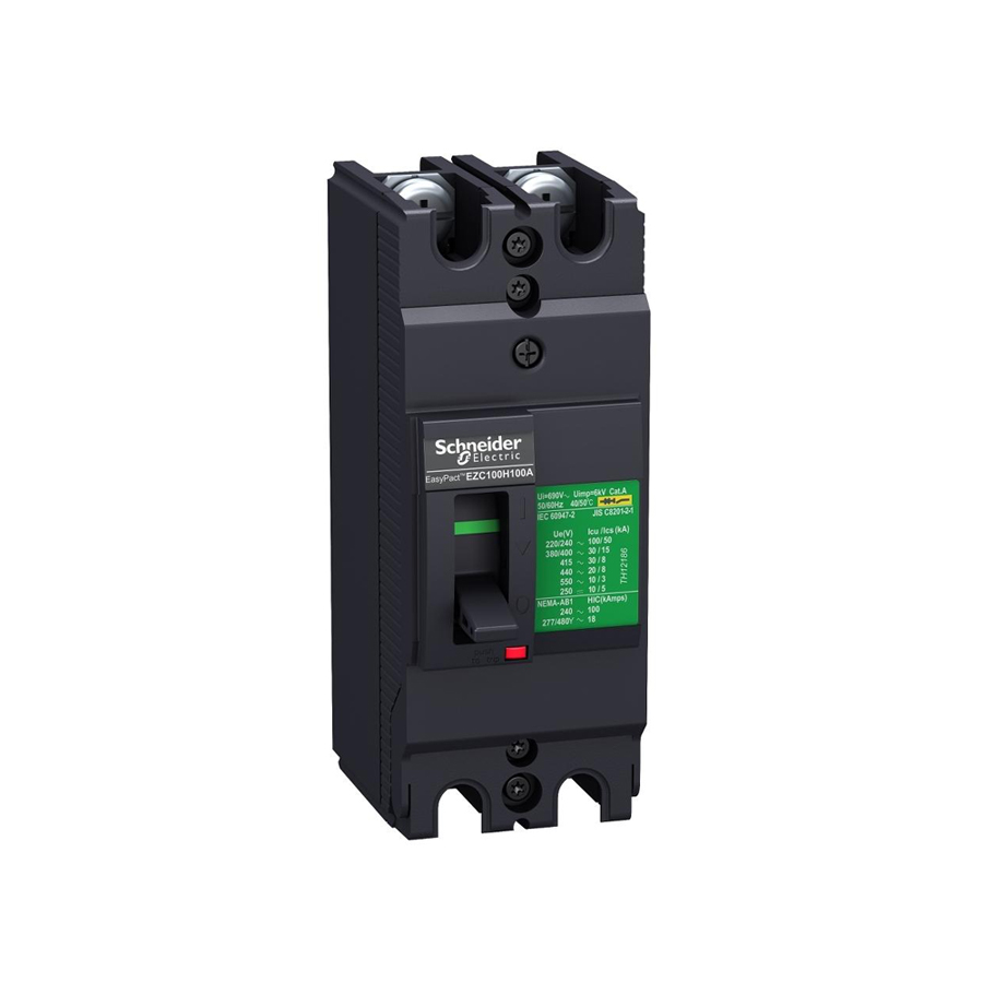 Cầu dao tự động dạng khối MCCB Easypact EZC100, 2P Type H, Icu=50kA 220/240V, 20A Schneider EZC100H2020