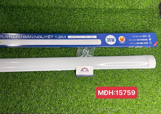 Đèn led tuýp bán nguyệt TLC, TLC-TBN-36W-01 1m2, ánh sáng trắng