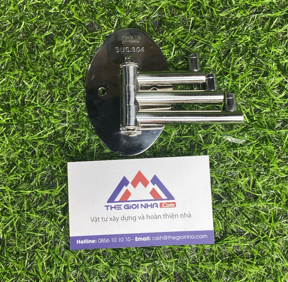 Móc áo 3 chấu inox sus 304
