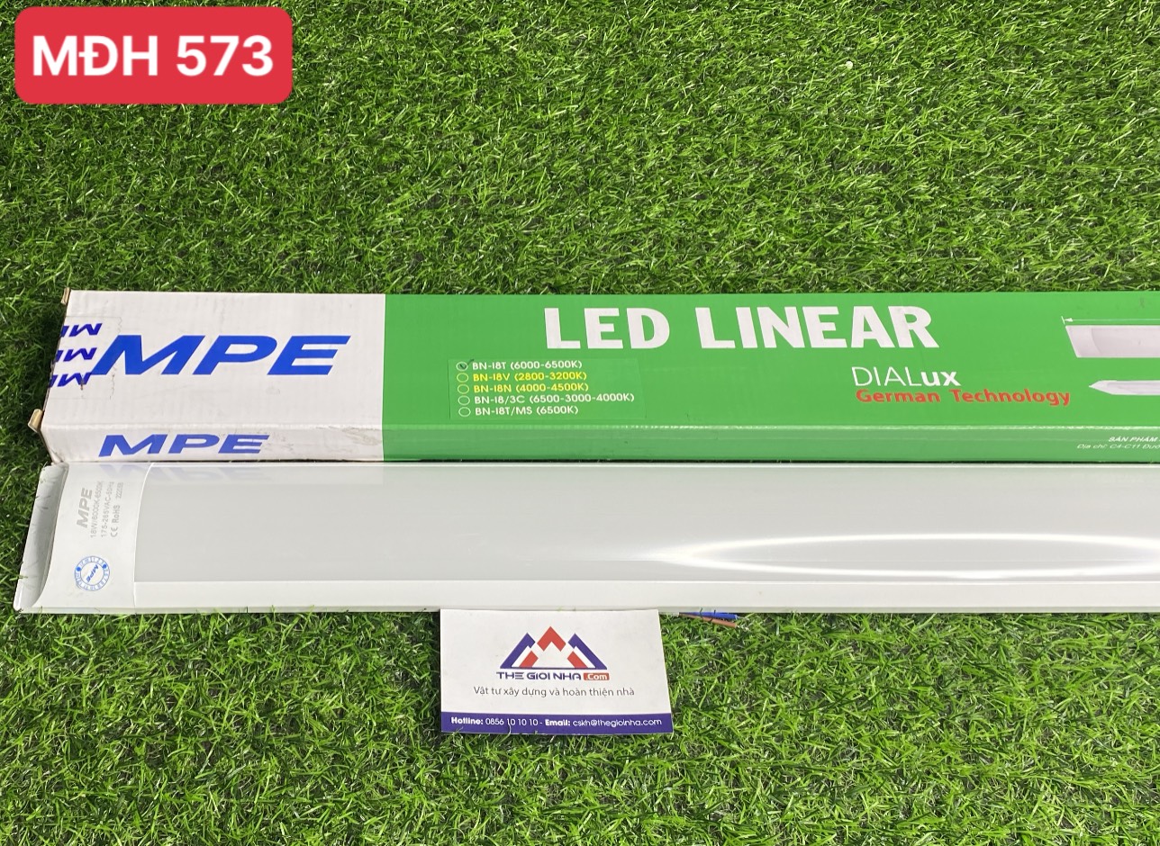 Bóng đèn Led bán nguyệt 18W MPE BN-18T, dài 0.6m, ánh sáng trắng