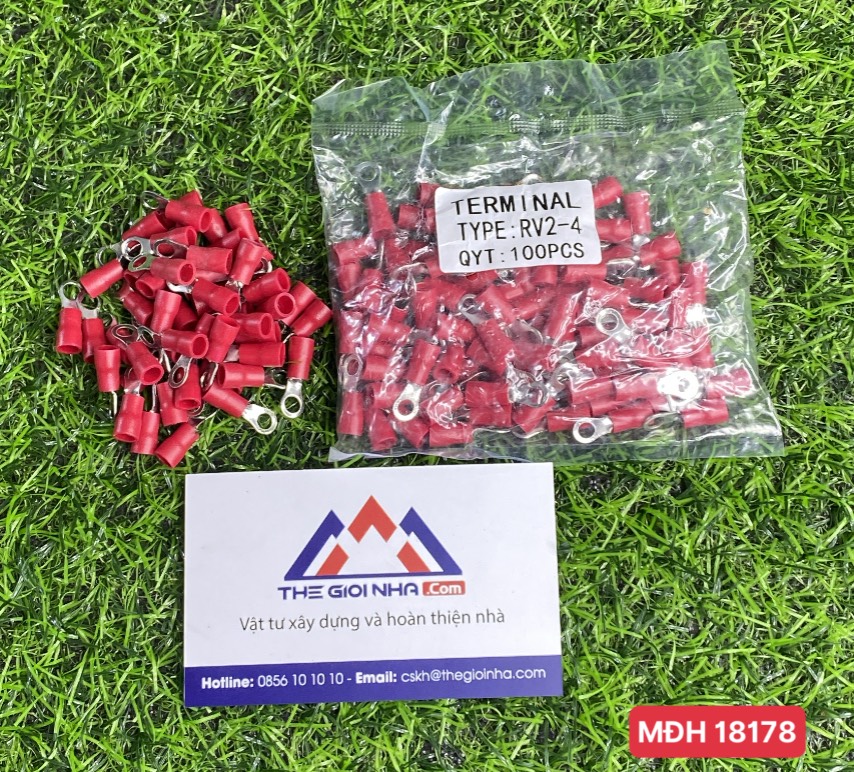 Đầu cos tròn bọc nhựa OEM RV2-4