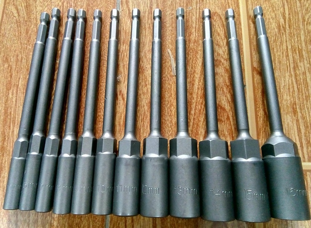 Đầu khẩu vặn ốc chuôi lục giác 5.5mm đến 19mm dài 150mm