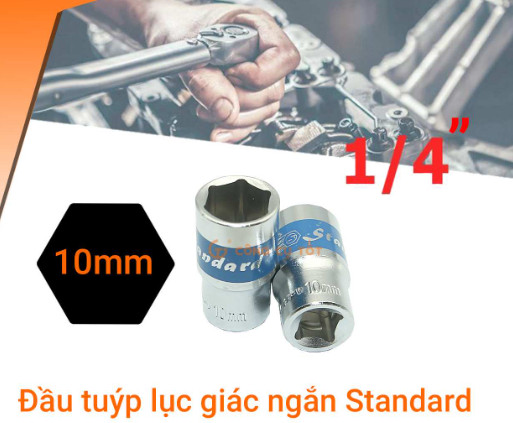 ĐẦU TUÝP LỤC GIÁC NGẮN 1/4