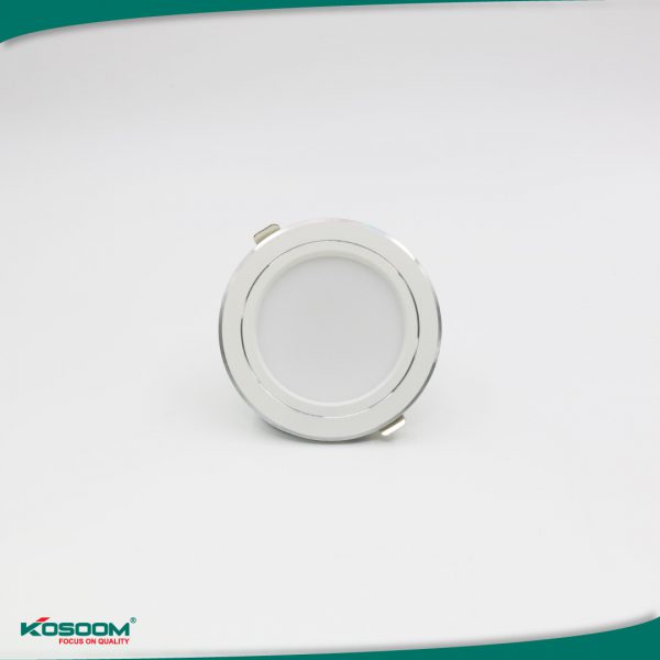 Đèn led downlight âm trần ngôi sao viền bạc 5W, Ø70-85, kích thước D100*H40, Kosoom DL-KS-VB-5-DM, ánh sáng đổi màu
