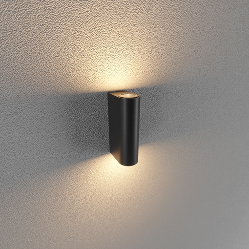 ĐÈN LED GẮN TƯỜNG NGOÀI TRỜI 7W 2 BÓNG (LWA0149B-BK), ánh sáng vàng