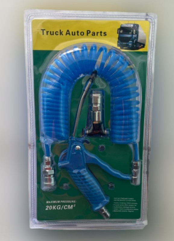 Combo Dây hơi lò xo 7.5m + súng xịt khí nén cao cấp (bộ chuyển đổi khí nén)