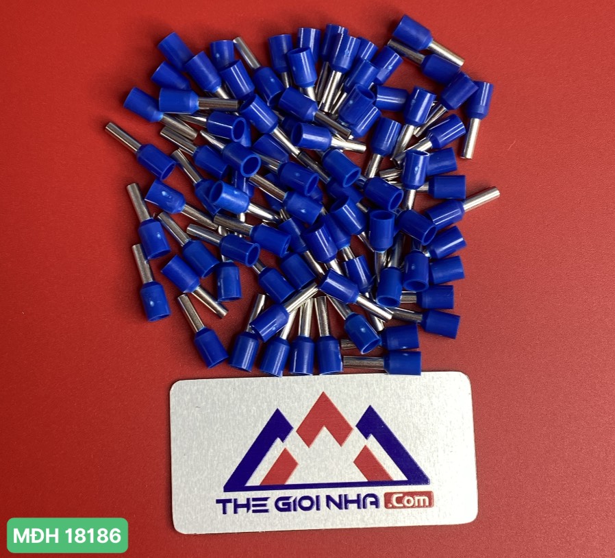 Đầu cos pin rỗng E2508 tiết diện cáp sử dụng 2.5mm2