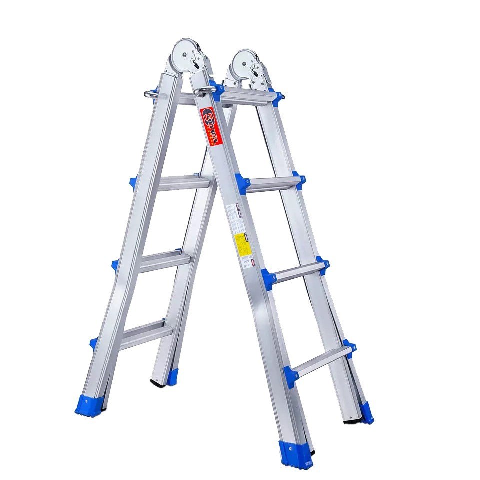 Thang nhôm rút chữ A 4 bậc Camel CAM-R04, chiều cao chữ L 4200 mm, chiều cao chữ A 2000 mm