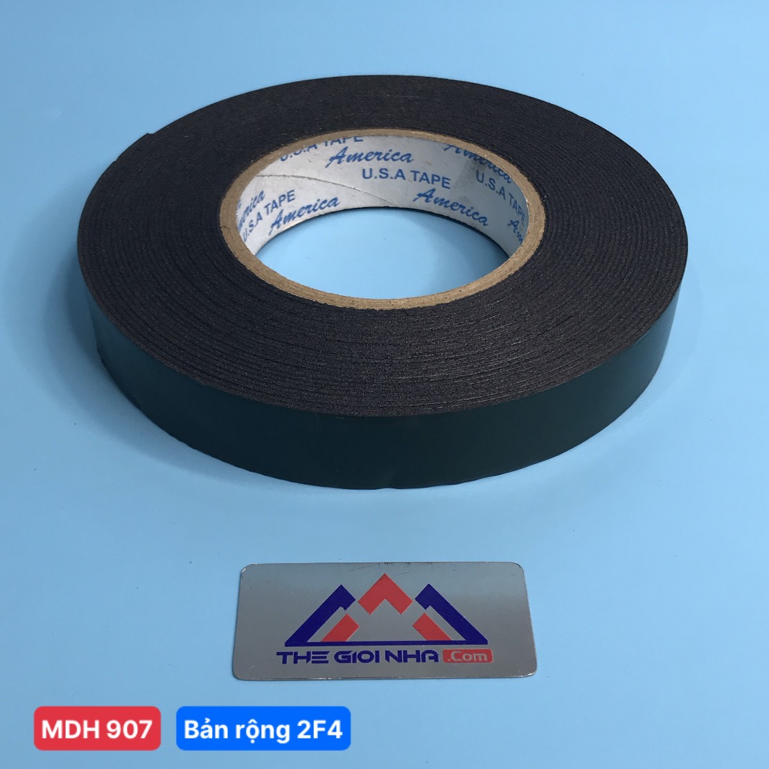 Băng keo xốp 2 mặt màu xanh 2f4