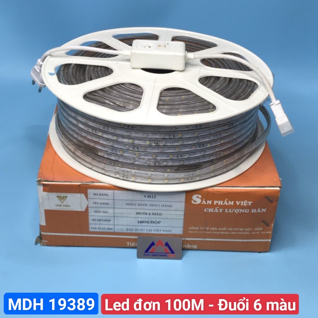 Đèn Led dây VH12 2835 màu sắc đuổi 6 màu, công suất 4-4.5w/m, tiêu chuẩn IP65