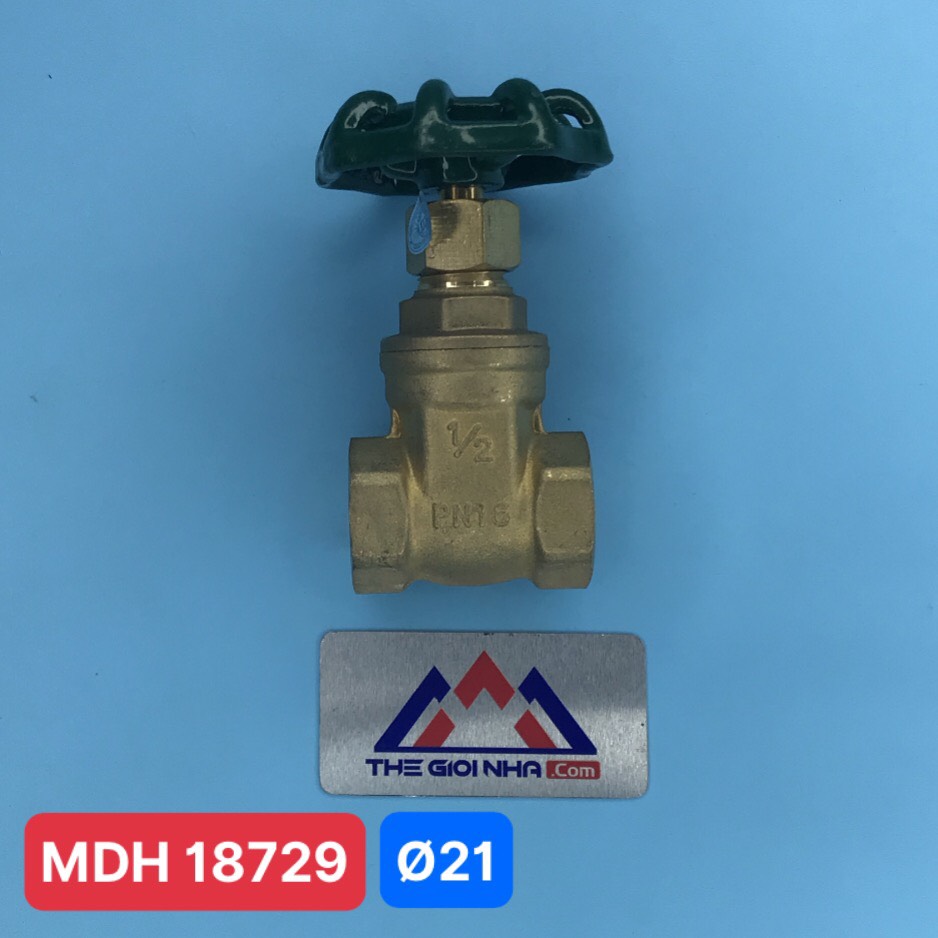 Van cửa đồng Minh Hòa Ø21 MBV - PN10 DN15, mã sản phẩm M0129