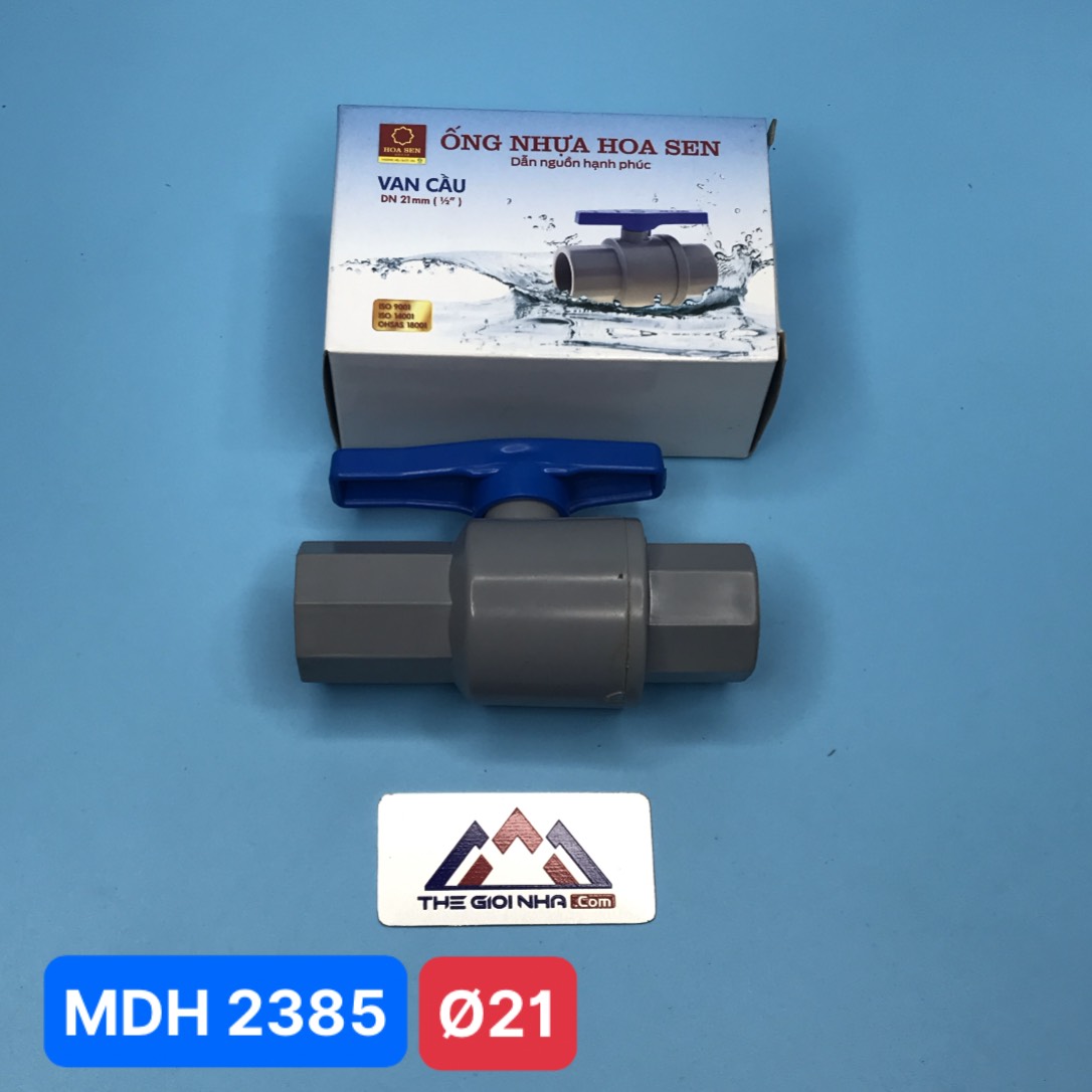 Van nhựa pvc ø21 hoa-sen, loại không ren