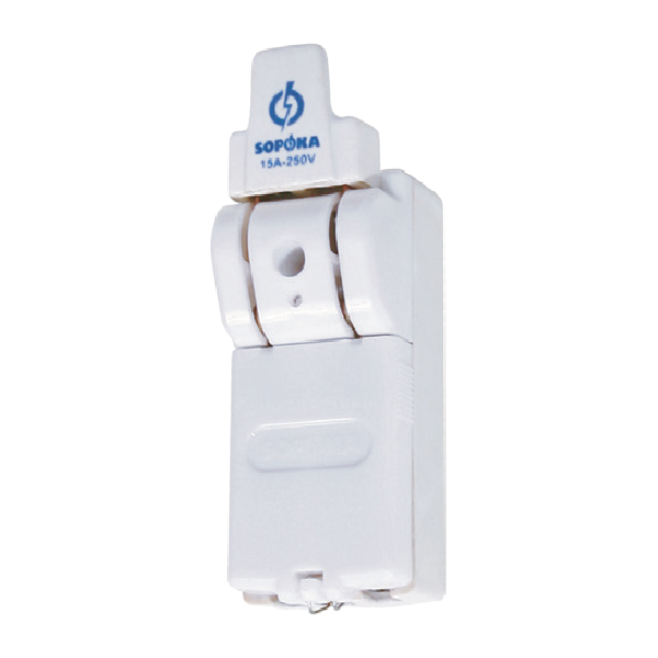 Cầu dao đế sứ cực kẹp 2P 15A Sopoka D2