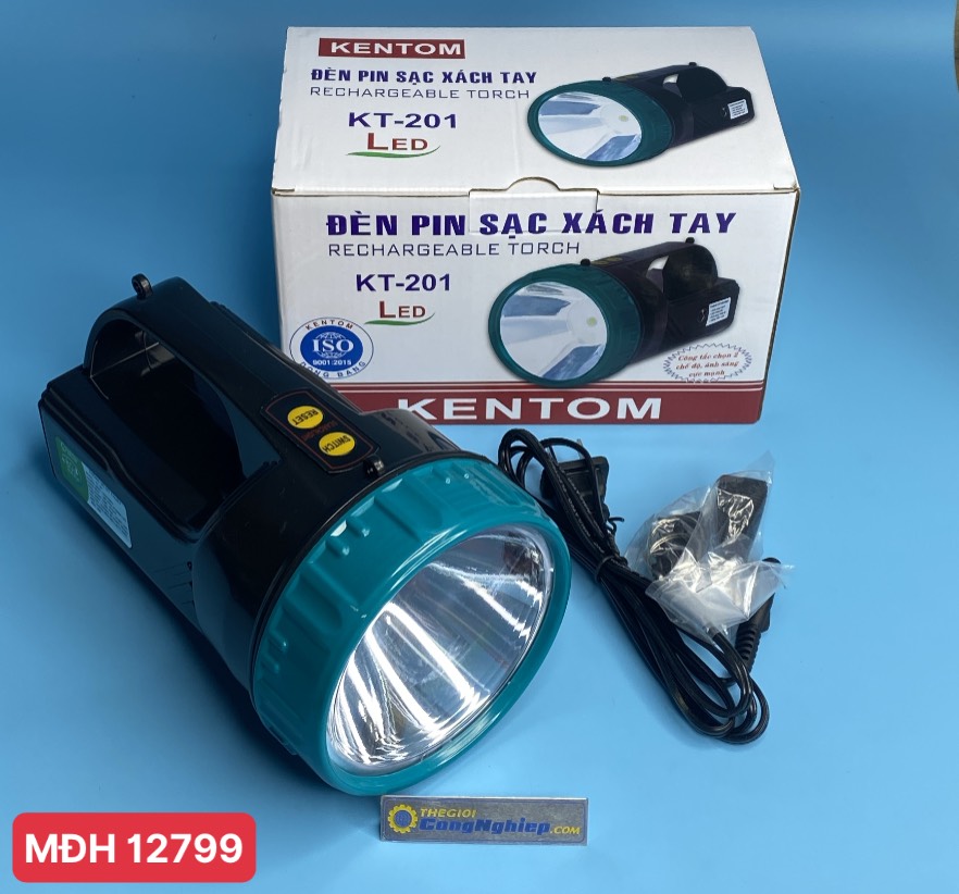 Đèn sạc xách tay khẩn cấp KENTOM KT-201, led 3W, 7-14h, 220V/50Hz
