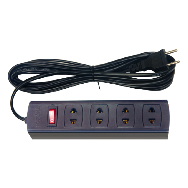 Ổ cắm lõi sứ chống cháy Sopoka 4S9, dây 9m
