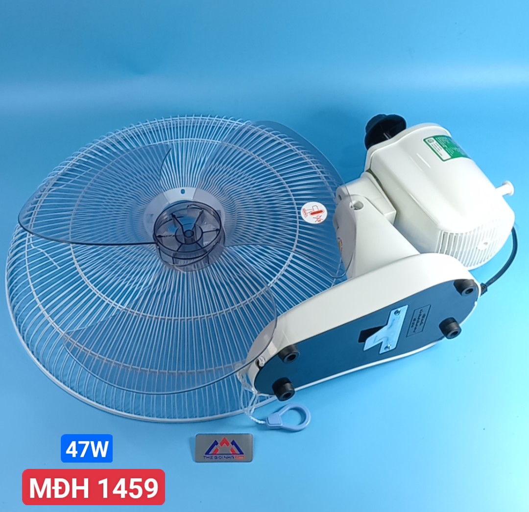 Quạt treo tường senko t1680 màu xanh ngọc, cánh quạt 3 lá