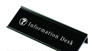 Bảng đại biểu đế kim loại để bàn (240x75mm)