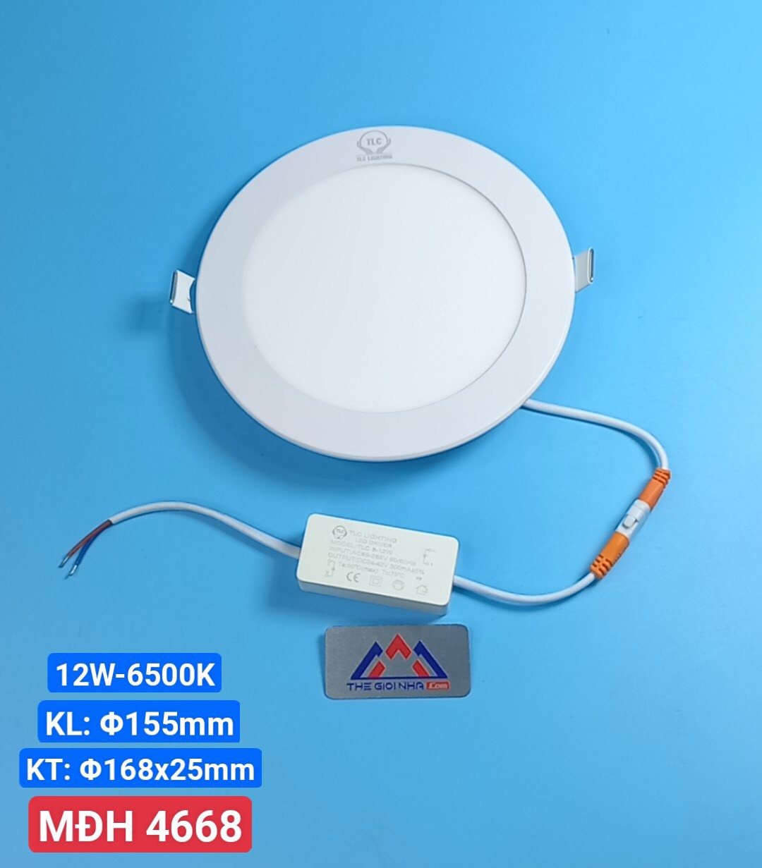 Đèn led âm trần siêu mỏng 12W TLC-ASM-HT-12W, ánh sáng trắng