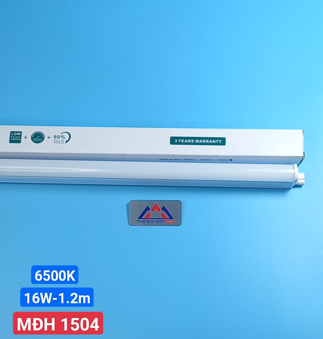 Đèn tuýp LED T5  16W KOSOOM T5N-KS-16-1.2 , ánh sáng trắng(6500K) thân nhựa PVC, dài 1.2m