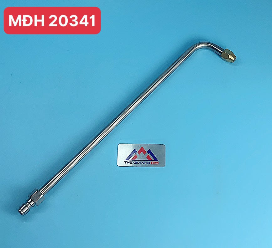 Ống nối uốn cong  90 độ U kèm đầu béc phun gắn súng xịt rửa xe cao áp