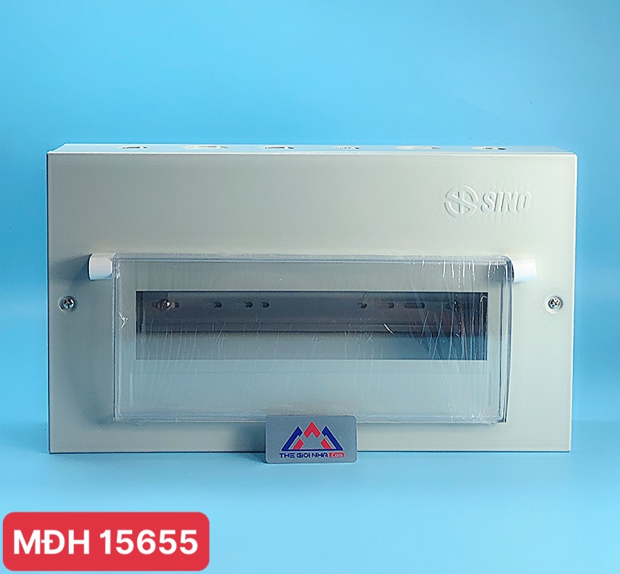 Tủ điện vỏ kim loại gắn nổi chứa 13 Module Sino EM13PS