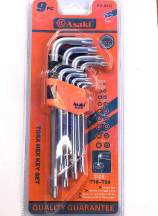 Bộ lục giác bông xi mờ ASAKI AK-0412 T10-T50