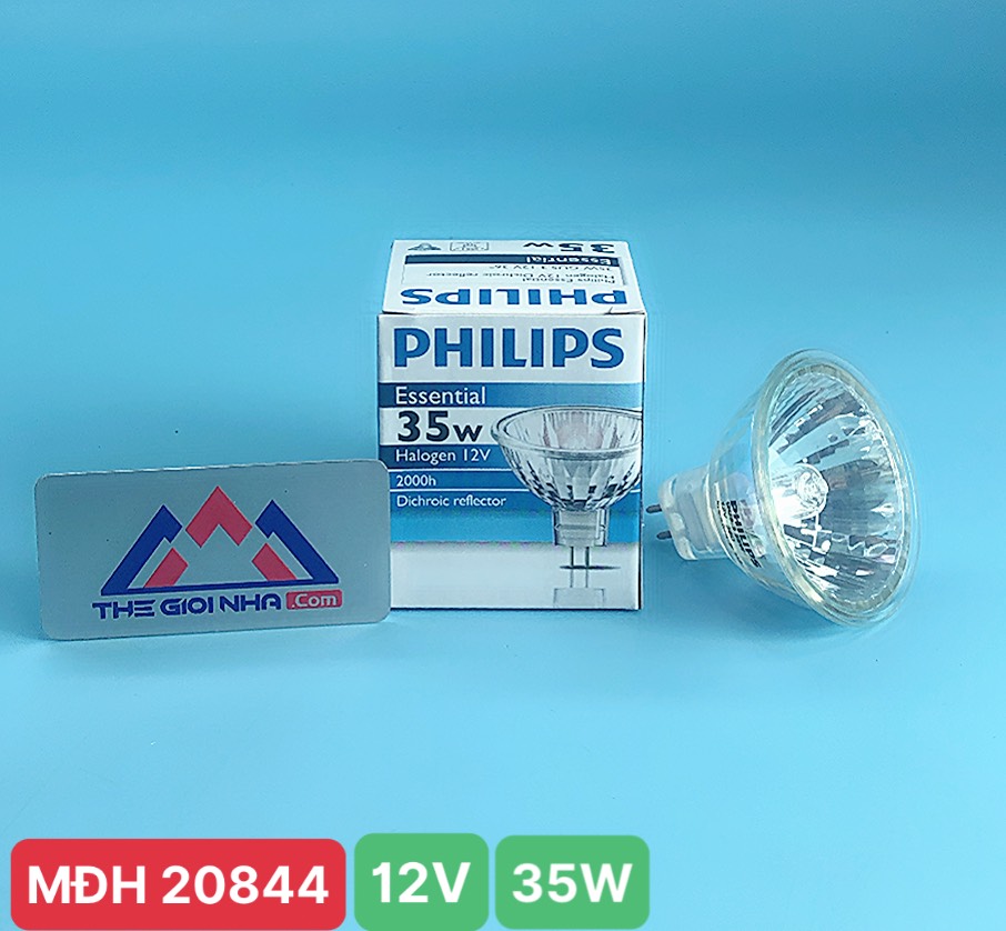 Bóng chén ghim Philip Ess MR16 35W GU5.3 12V 36D 1CT/10X5F màu vàng ấm