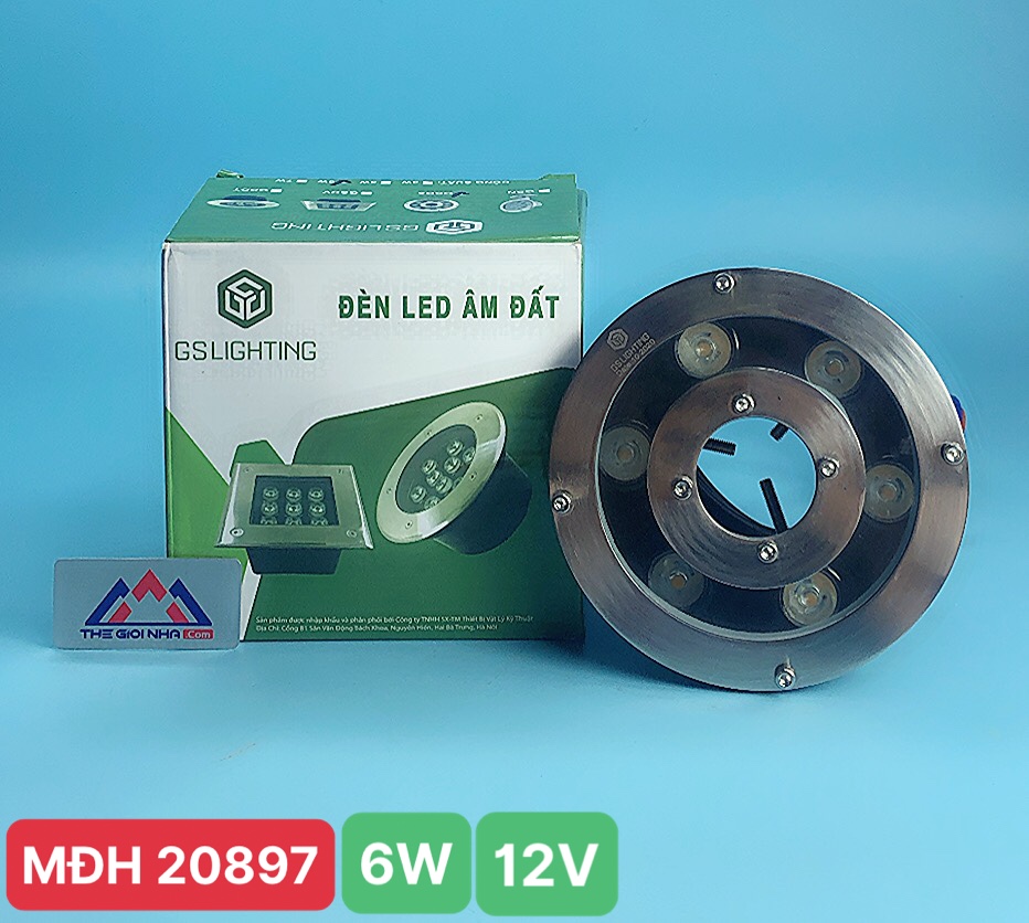 Đèn Âm Nước Bánh Xe công suất GSlighting GSBX6  KT130x75mm  24V 6W ánh sáng vàng
