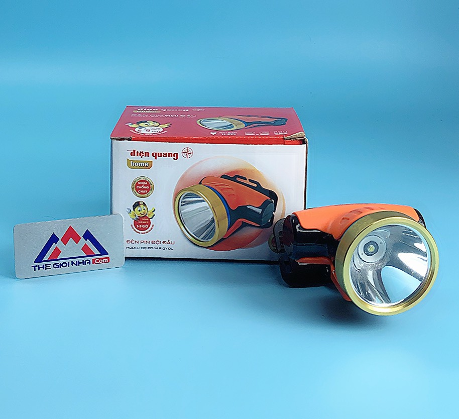 Đèn pin đội đầu Điện Quang ĐQ PFL14 R OY DL (Pin sạc Lithium, Cam – Vàng, 2.5W, daylight)