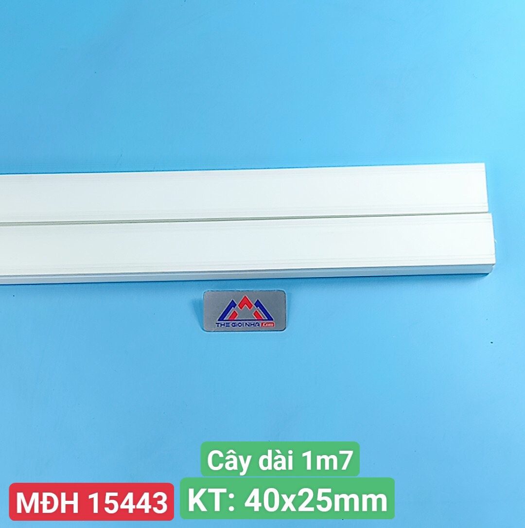 Nẹp nhựa vuông luồn dây điện 4P Tiến Phát V40/1 ( V4p ), cây dài 1m7 , kích thước 40x25mm