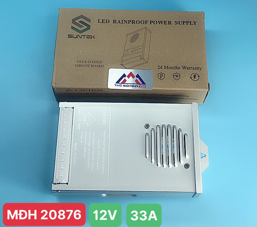 Nguồn 12V 33A Suntek đổ keo ngoài trời