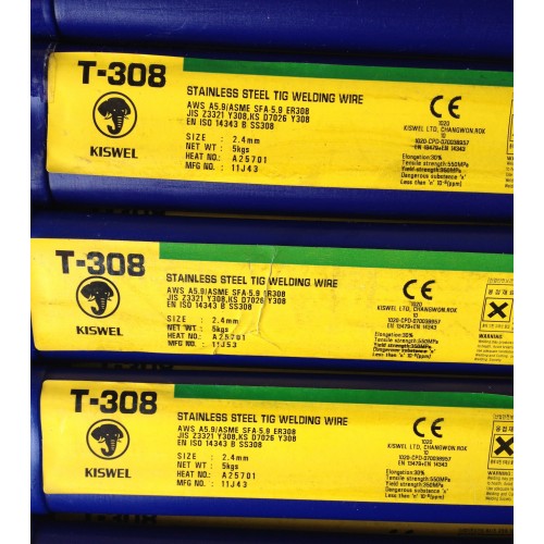 Que hàn TIG Inox 2.4 mm Kiswel T-308 (2,4x1000mm)