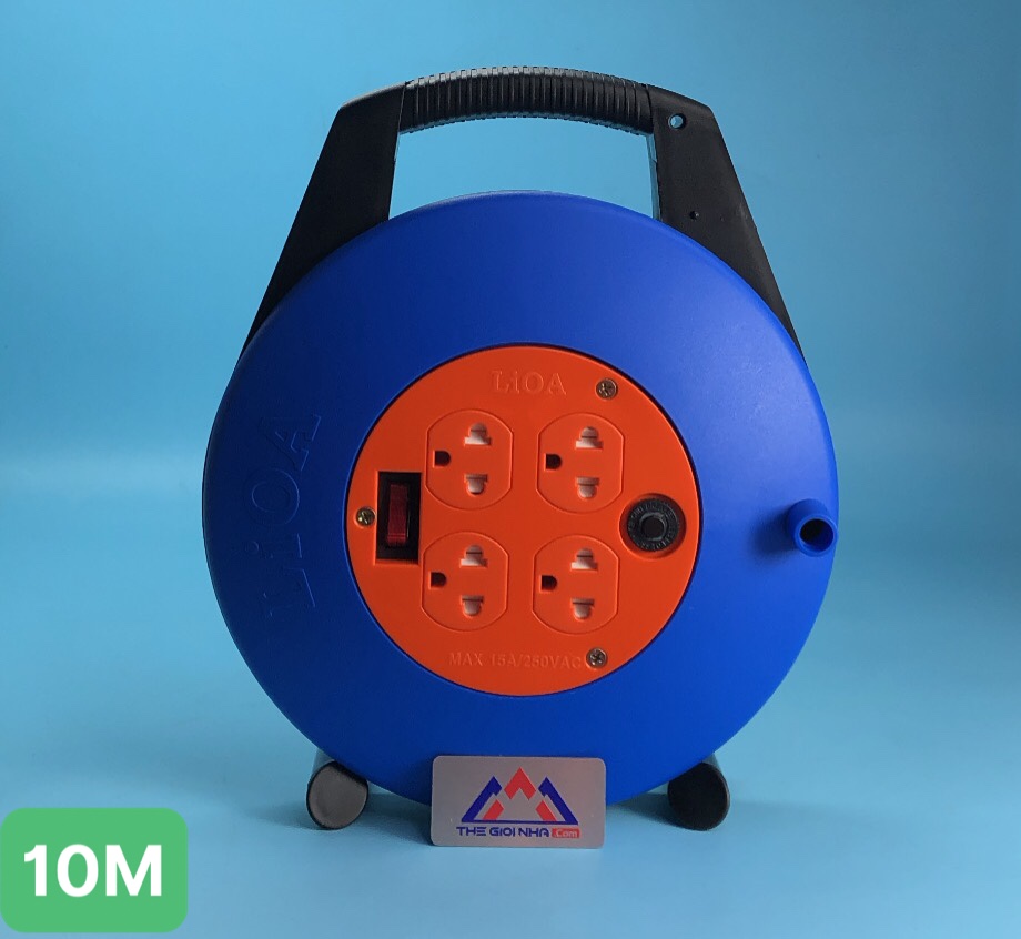 Ổ cắm kéo dài kiểu xách tay Rulo Lioa XTD10-2-15A dây 10m