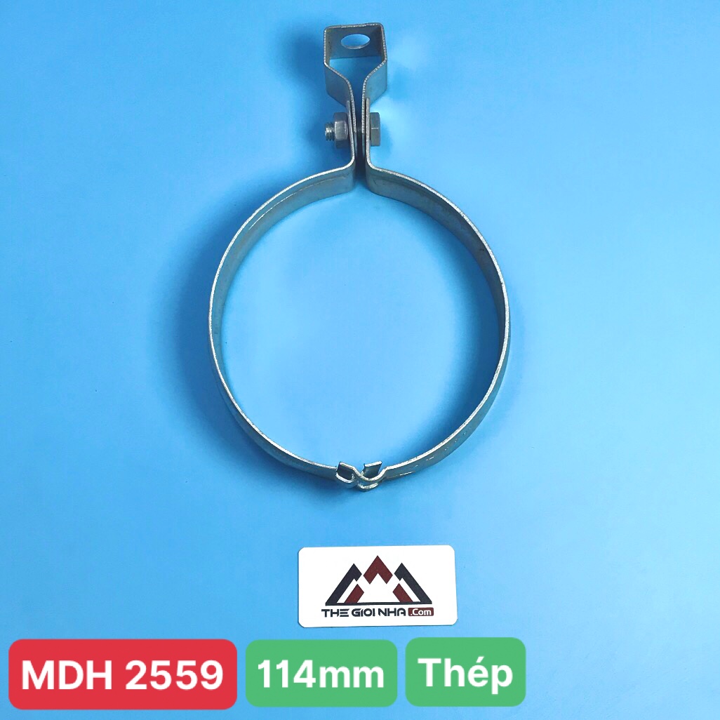 Cùm treo ống φ114mm, chất liệu thép mạ kẽm