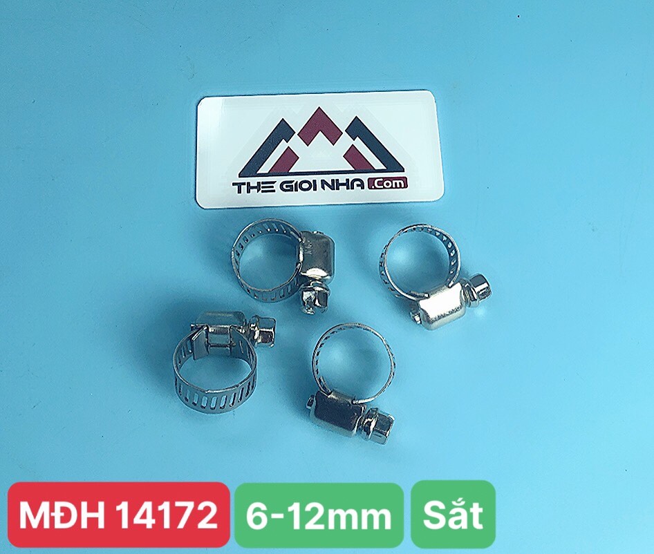 Đai xiết ống cỡ 6-12, bán lẻ hoặc 100 cái/ gói