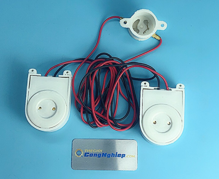 Bộ 2 đầu đèn đơn loại dày máng led 1.2m, gồm dây điện và chui chuột (1 bộ/2 cái)