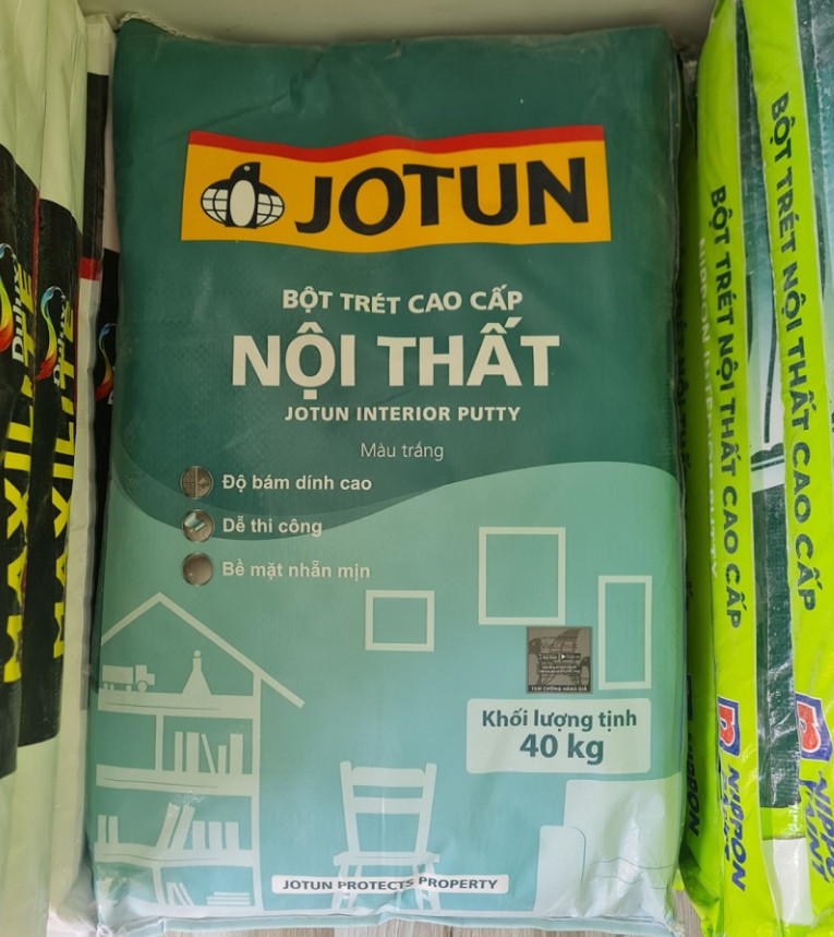 Bột trét tường nội thất Jotun - 40 kg màu trắng